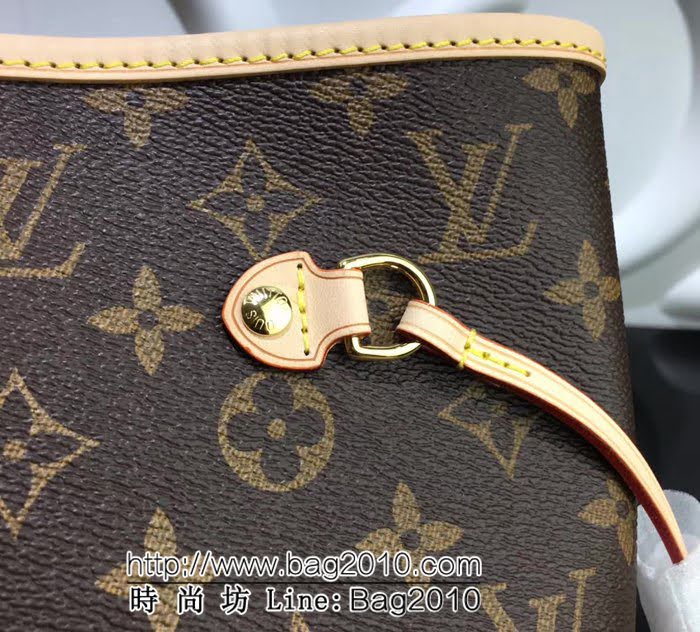 路易威登LV頂級原單M40995 老花配粉色裏 Neverfull 經典手袋 YDH1366